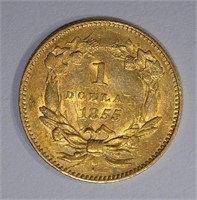 1855 $1.00 GOLD  CH BU