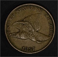1857 FLYING EAGLE CENT  CH AU