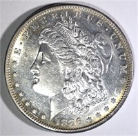 1886-S MORGAN DOLLAR, AU++/CH BU