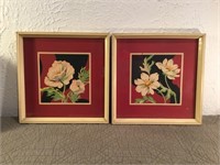 Vintage framed prints. 11“ x 11“ overall.