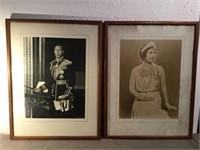 Large framed photograph prints of King George VI