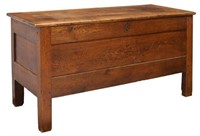 LARGE CONTINENTAL CARVED OAK STORAGE CHEST