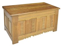 LARGE FRENCH CARVED OAK STORAGE CHEST