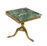 ITALIAN GILT METAL MARBLE TOP OCCASSIONAL TABLE