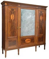 FRENCH LOUIS XVI STYLE MARQUETRY BOOKCASE