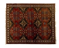 HAND-TIED PERSIAN STYLE RUG, 11'5" X 8'2"