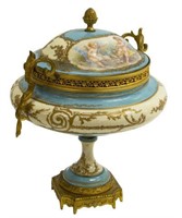 FRENCH SEVRES STYLE PORCELAIN URN SIGNED A. COLLOT