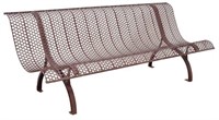LARGE FRENCH PAINTED IRON CIRCLE DESIGN BENCH