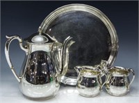 (4) M. FRED HIRSCH CO. STERLING SILVER TEA SERVICE