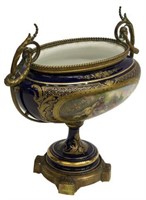 FRENCH SEVRES STYLE PORCELAIN CENTERPIECE