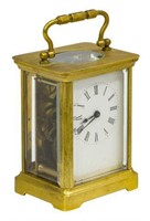 FRENCH BRASS CASED CARRIAGE CLOCK, OPERATING