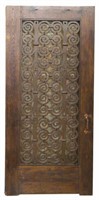 ARCHITECTURAL DOOR WITH SCROLLED IRON PANEL