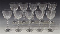 (9) BACCARAT 'VEGA' CRYSTAL CLARET WINE GLASSES