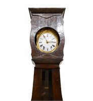 FRENCH PINE TALL CASED MORBIER CLOCK