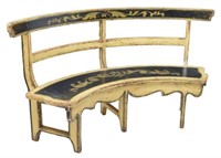 BRAZILIAN POLYCHROME CURVING BENCH