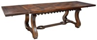 SPANISH BAROQUE STYLE OAK DINING TABLE