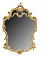 ITALIAN LOUIS XV STYLE PARCEL GILT WALL MIRROR