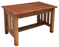 AMERICAN MISSION OAK LIBRARY TABLE