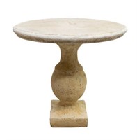 OVAL TOP CAST CONCRETE FINISH SIDE TABLE