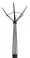 LARGE PATINATED IRON STANDING FLOOR LAMP