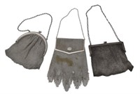 3) WHITING DAVIS & OTHER STERLING SILVER MESH BAGS