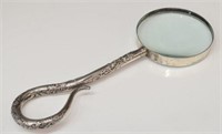 ENGLISH STERLING SILVER DESK MAGNIFYING GLASS