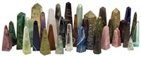 (36) OBELISK COLLECTION, MANY MINERALS & COLORS