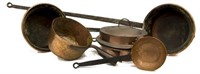 (6) FRENCH COPPER & IRON COOKWARE GROUP