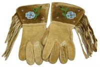 NATIVE AMERICAN, PLATEAU TRIBES, BEADED GAUNTLETS