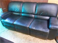 La-Z-Boy Black Leather Double Reclining Couch