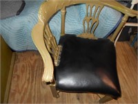 Olive Green Antique Corner Chair