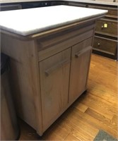 KITCHEN ISLAND AND CONTENTS
