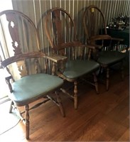 WINDSOR STYLE CHAIRS, X3