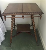 WALNUT BALL AND CLAW CENTER TABLE