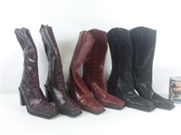 3 paires de bottes tailles 38 et 39 made in Italy