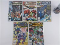 5 comics Transformers, 1988, #36,#37,#39,#40,#41