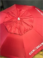 7' Beach Umbrella - Red , Canadian