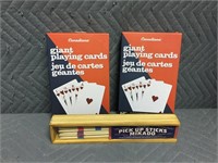 Giant Playing Cards/Pickup Sticks