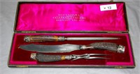 Vtg Wosternholm's Stag Handle Carving Set