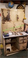 Painted metal kitchen hoosier