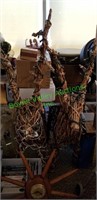 wicker reindeer yard ornaments