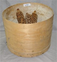 Cheese Box  12.5"h - With alien Pine Cones