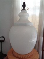 Milk Glass Street Lampshade, 28" tall with Finial