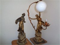Two Newell Post Lamps