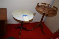 Pair of round side tables