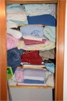 Closet of linens and towels