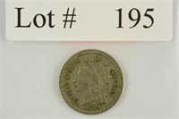 Lot #195 - 1889 3 Cent Nickel
