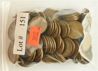 Lot #151 - 1 Pound of Lincoln Wheat Cents -