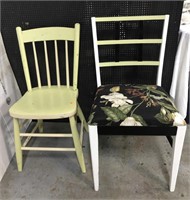 Pair of painted chairs