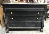 Antique black chest of drawers